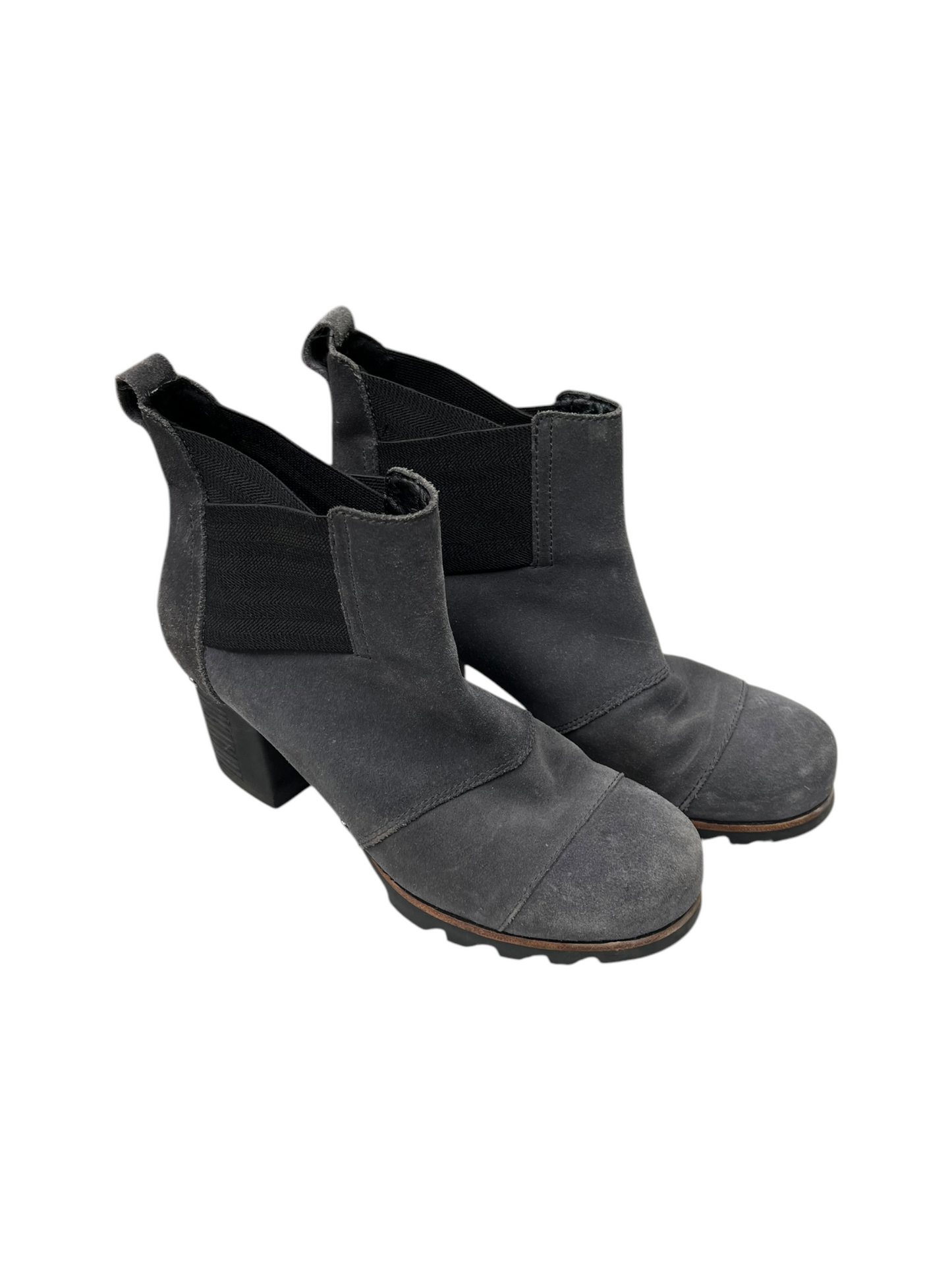 Boots Ankle Heels By Sorel In Grey, Size: 8.5