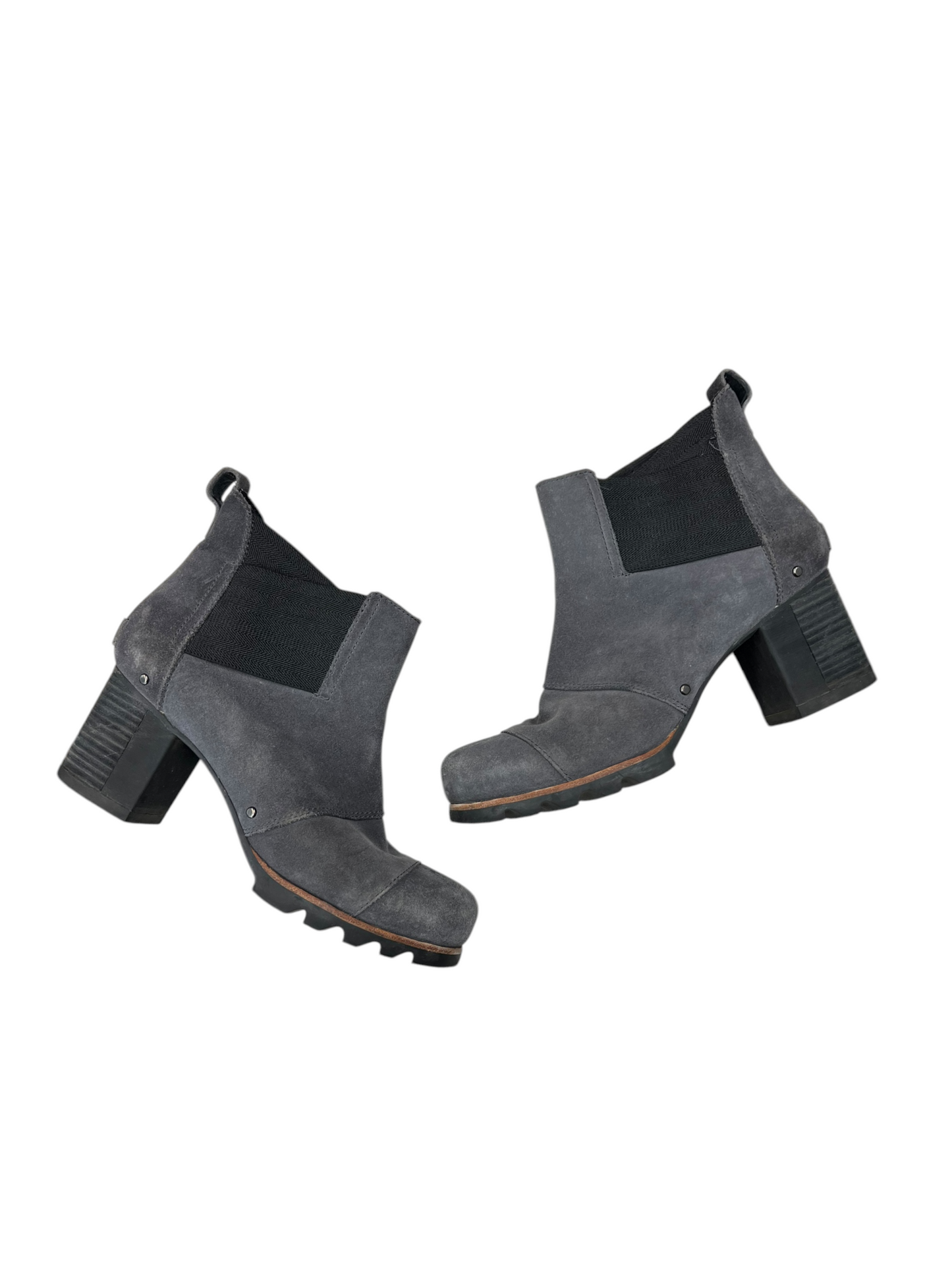 Boots Ankle Heels By Sorel In Grey, Size: 8.5