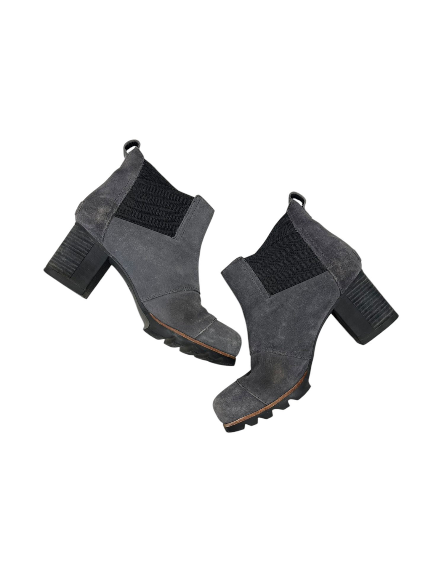 Boots Ankle Heels By Sorel In Grey, Size: 8.5