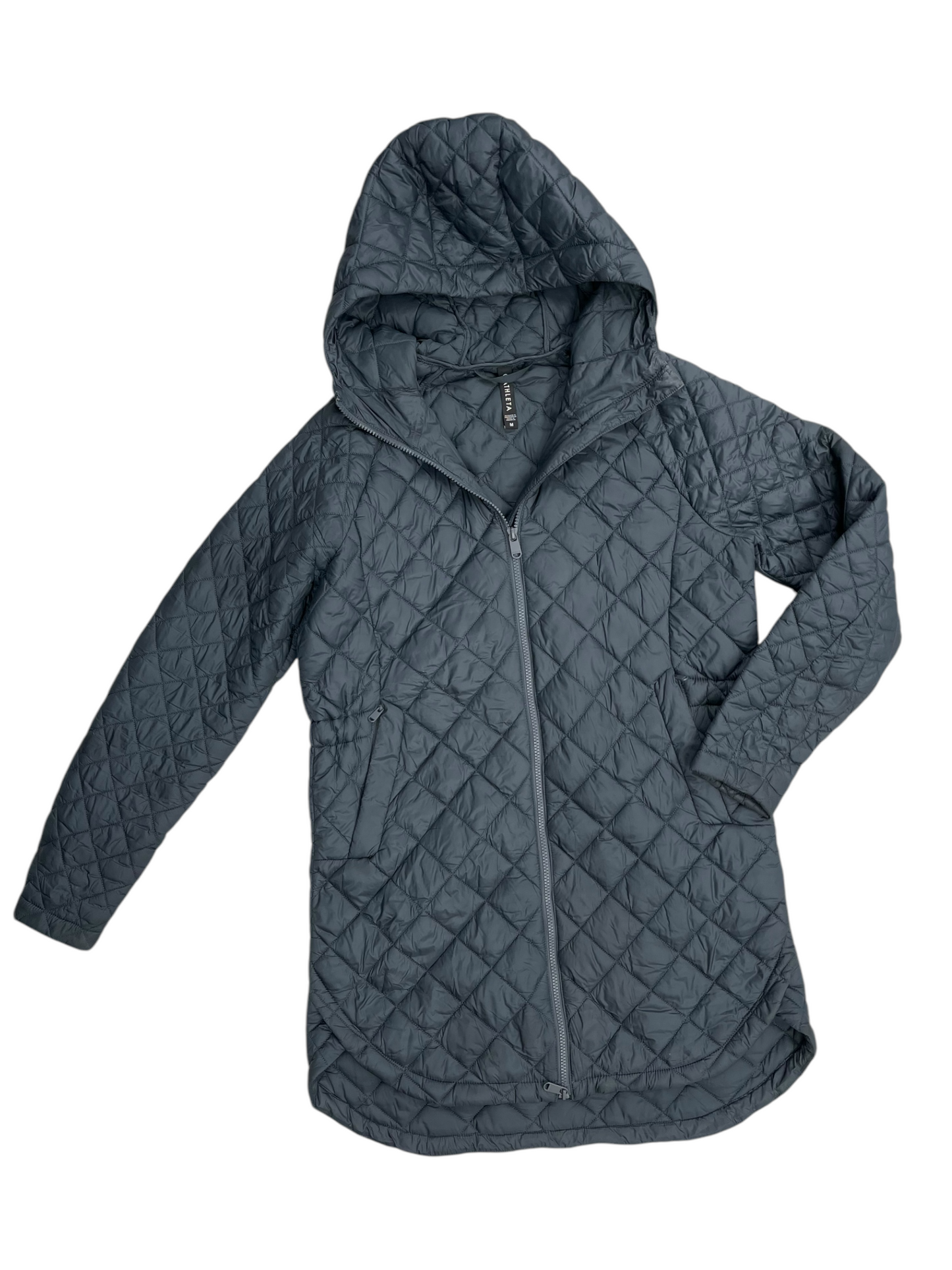 Jacket Puffer & Quilted By Athleta In Grey, Size: M