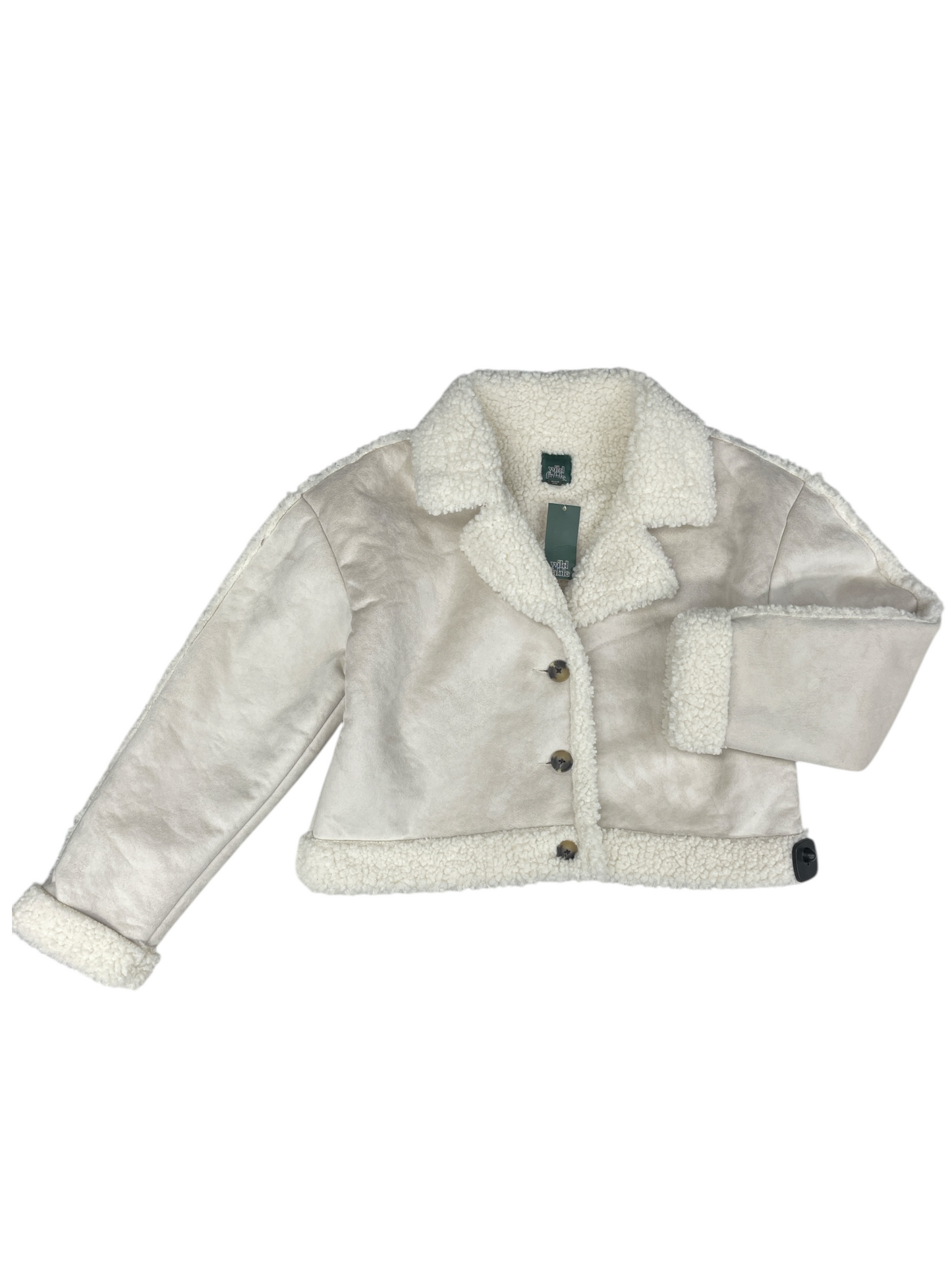 Coat Faux Fur & Sherpa By Wild Fable In Cream, Size: Xl