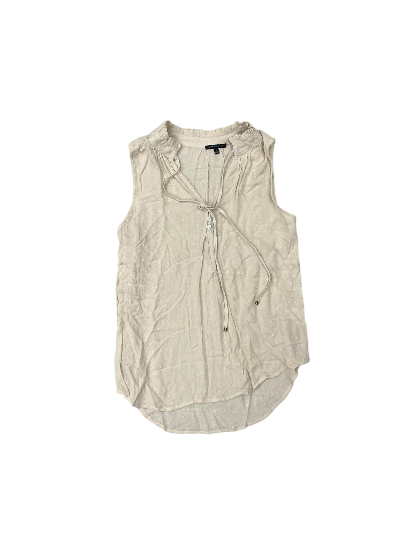 Top Sleeveless By Staccato In Ivory, Size: M