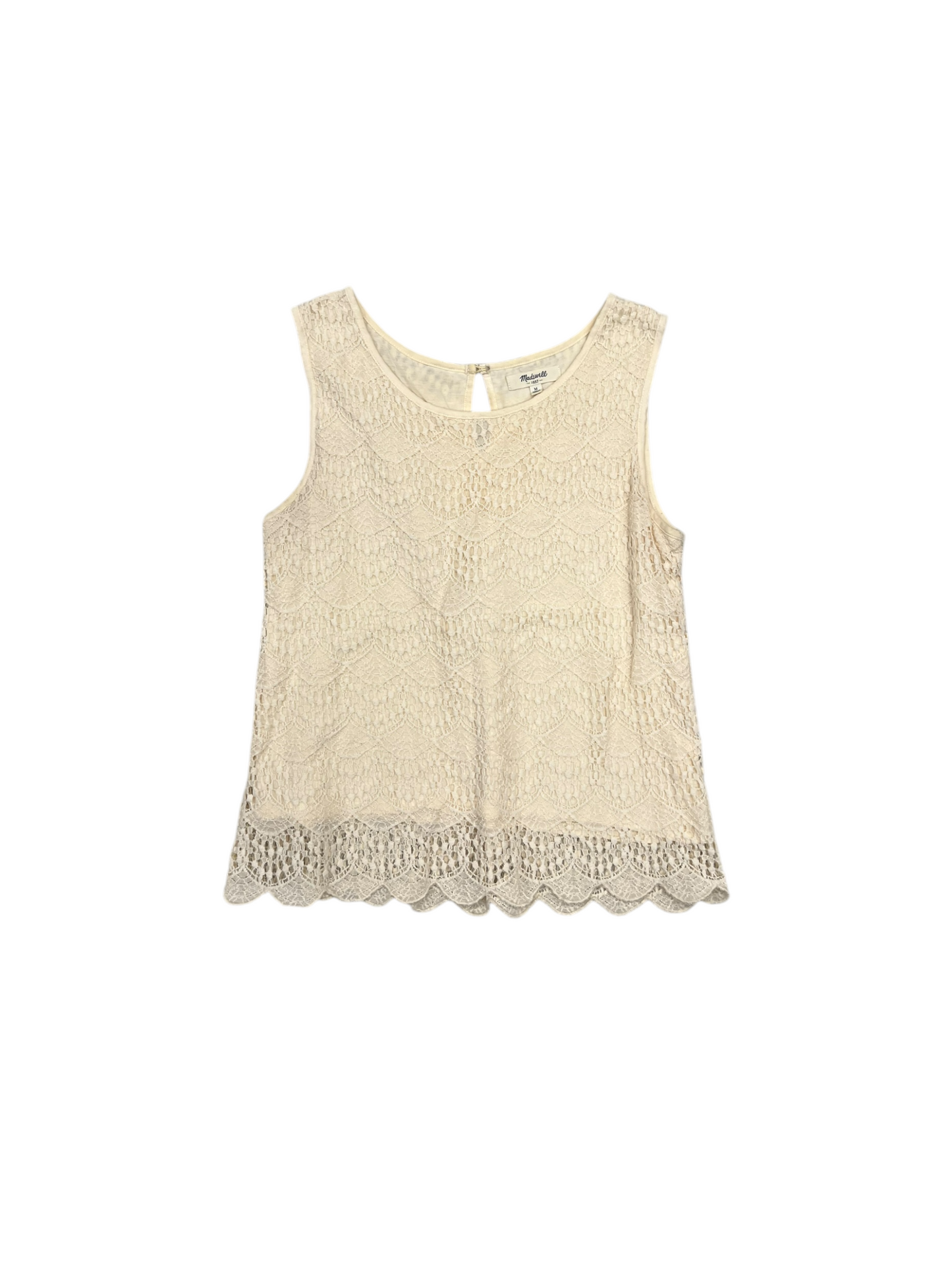 Top Sleeveless By Madewell In Cream, Size: M