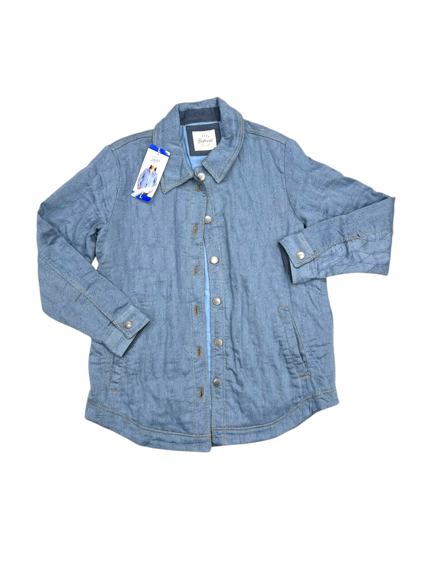 Jacket Shirt By JACHS GIRLFRIEND In Blue, Size: L