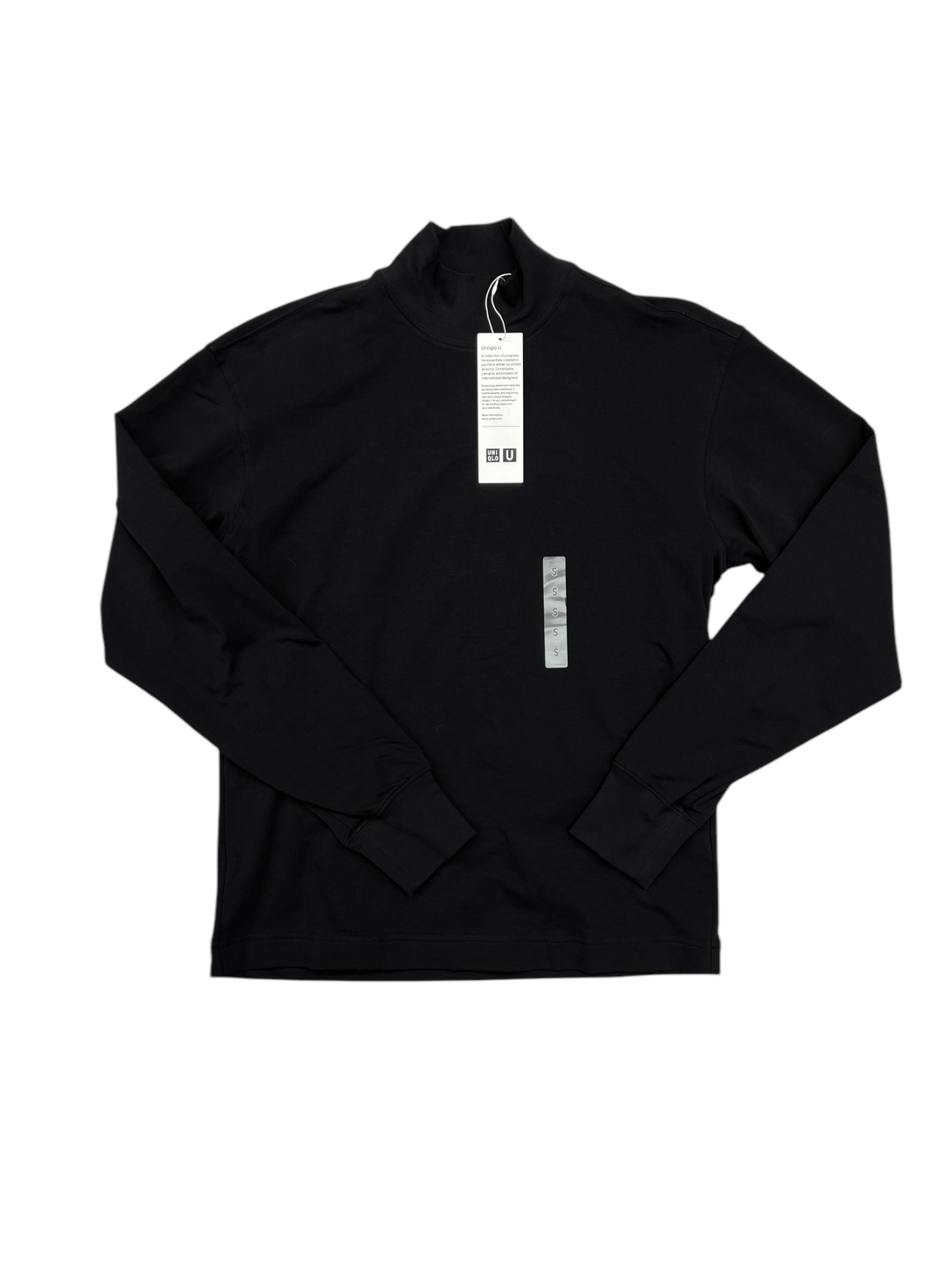 Top Long Sleeve By Uniqlo In Black, Size: S