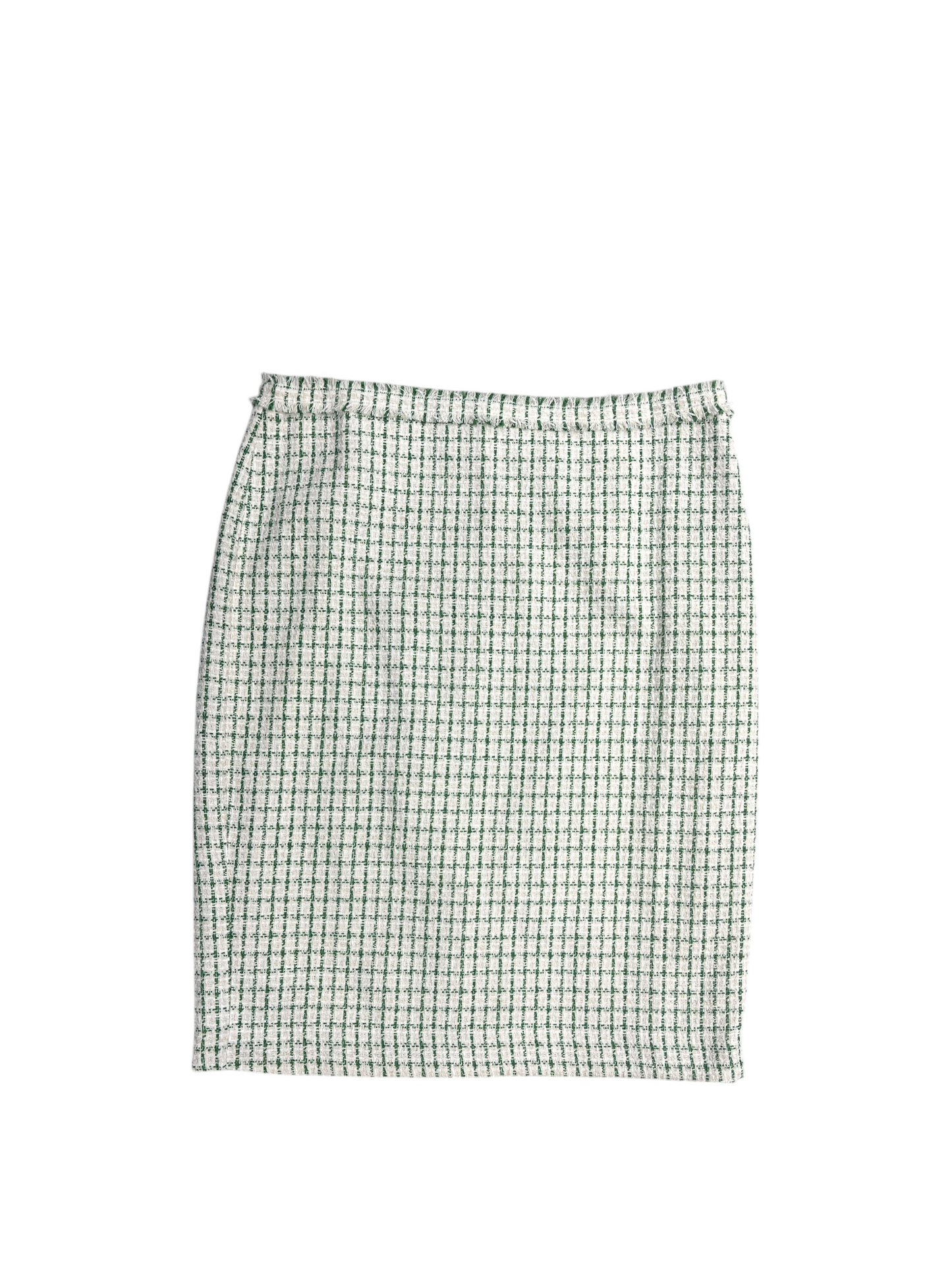 Skirt Midi By Ann Taylor In Green & White, Size: 8