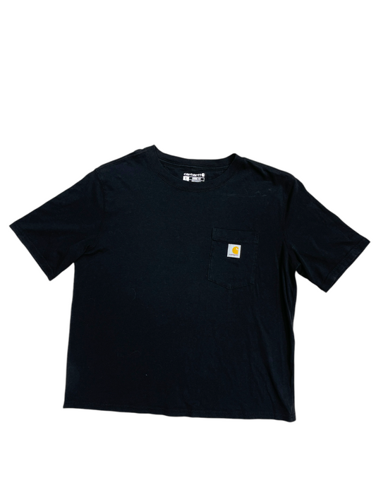 Athletic Top Short Sleeve By Carhartt In Black, Size: S