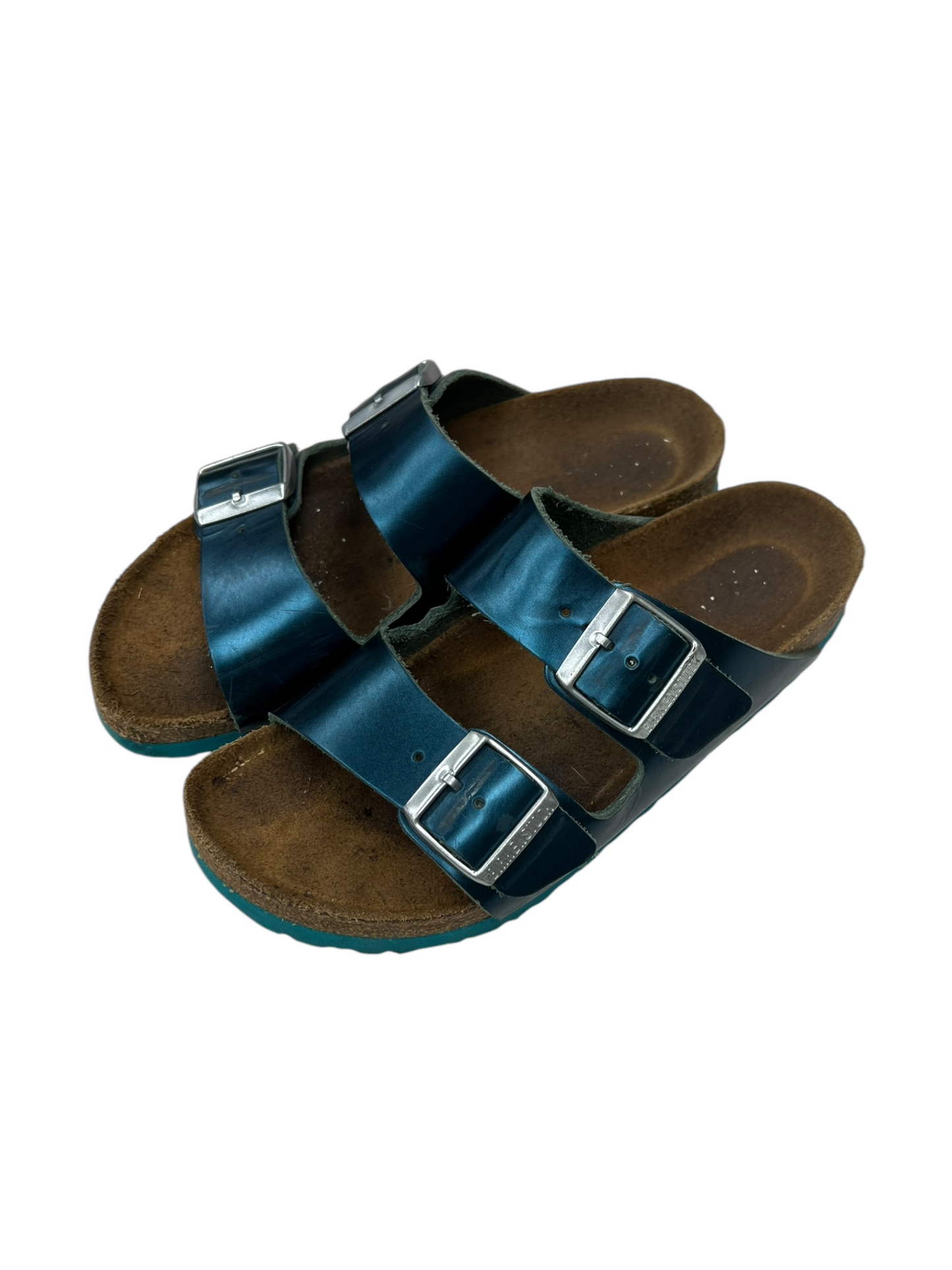 Sandals Flats By Birkenstock In Blue, Size: 6.5