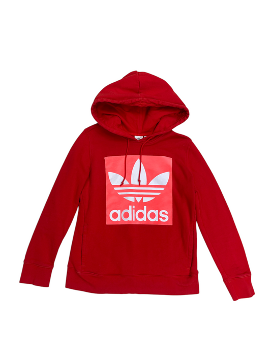 Athletic Sweatshirt Hoodie By Adidas In Red, Size: S