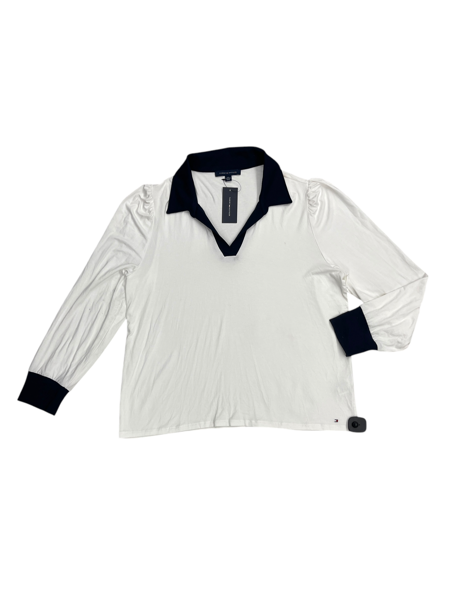 Top Long Sleeve By Tommy Hilfiger In White, Size: 2x