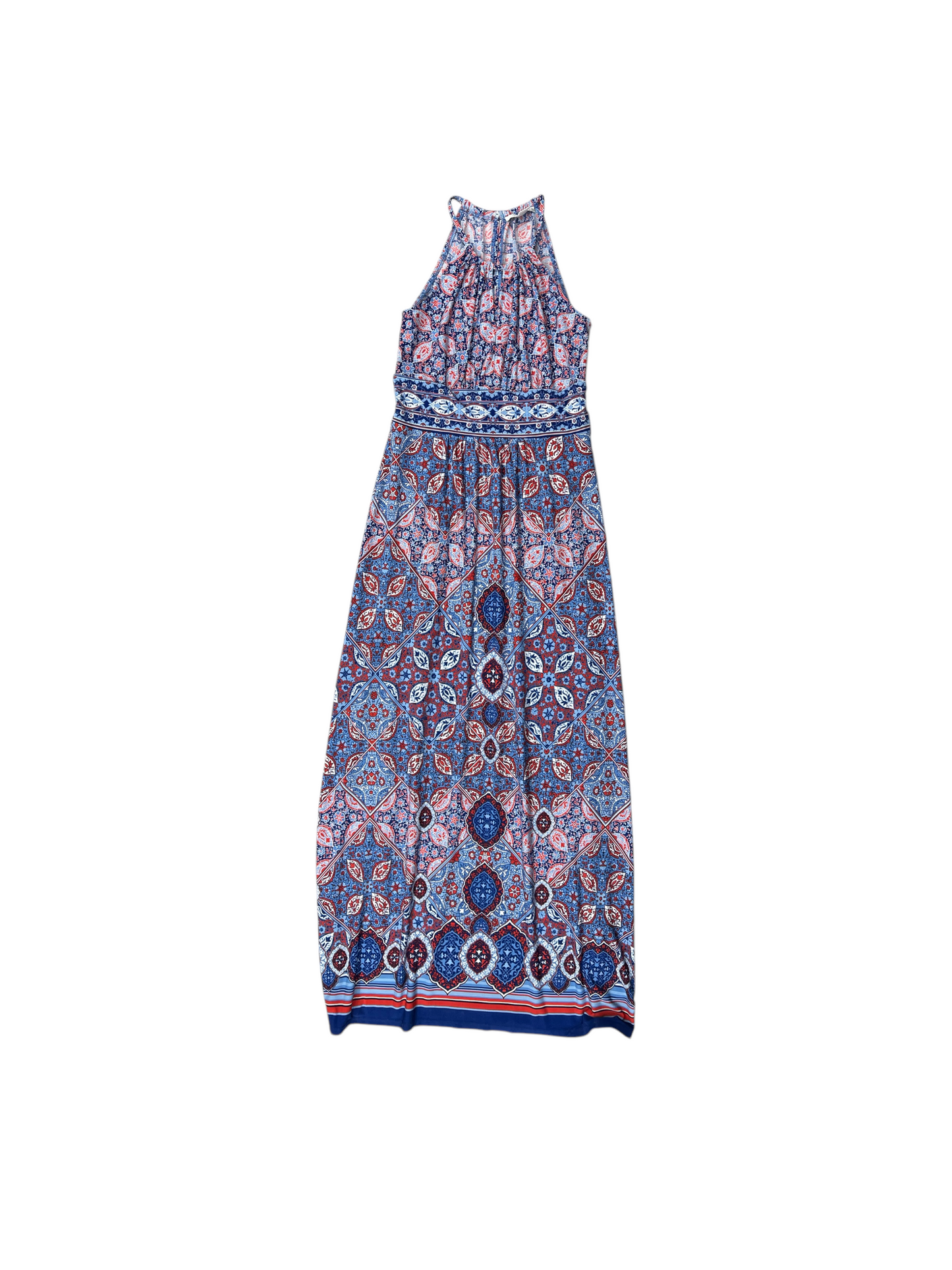 Dress Casual Maxi By London Times In Blue & Pink, Size: 6