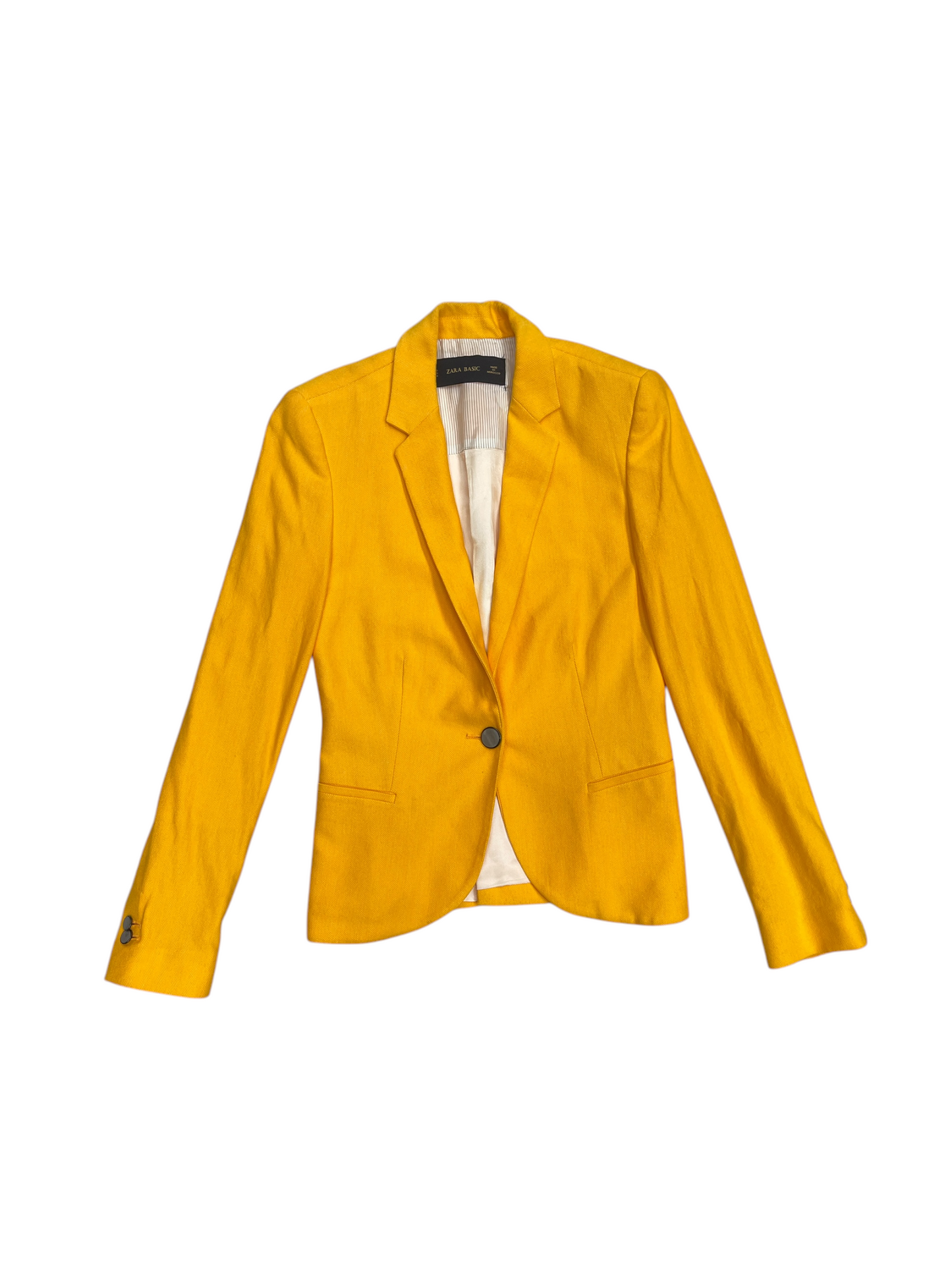 Blazer By Zara Basic In Orange, Size: Xs