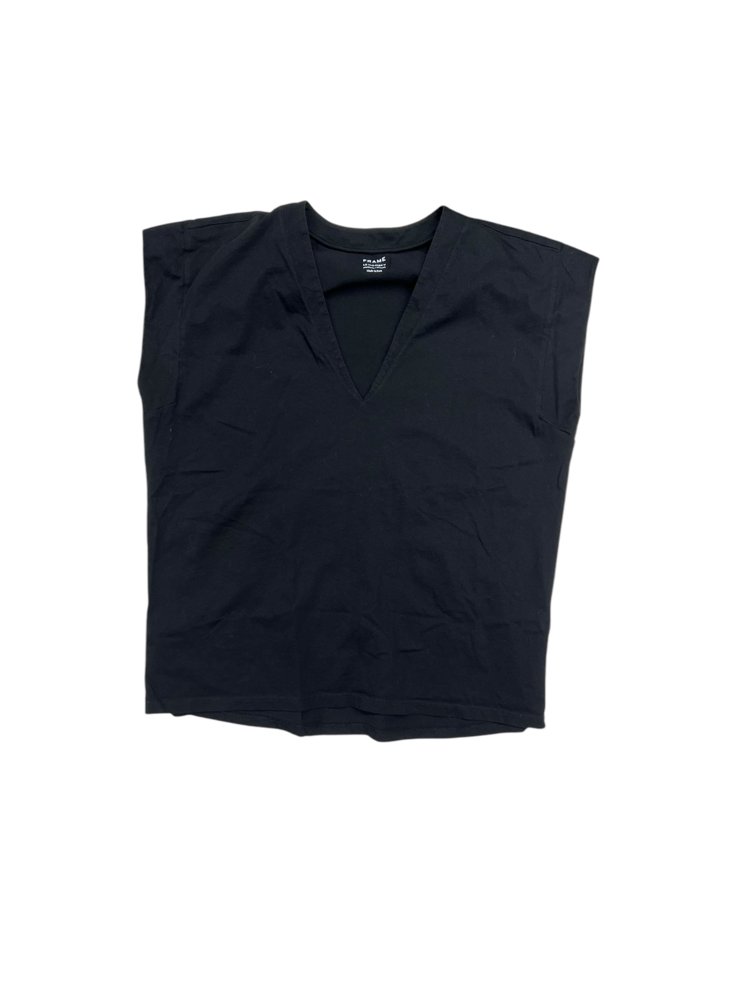 Top Short Sleeve Basic By Frame In Black, Size: M