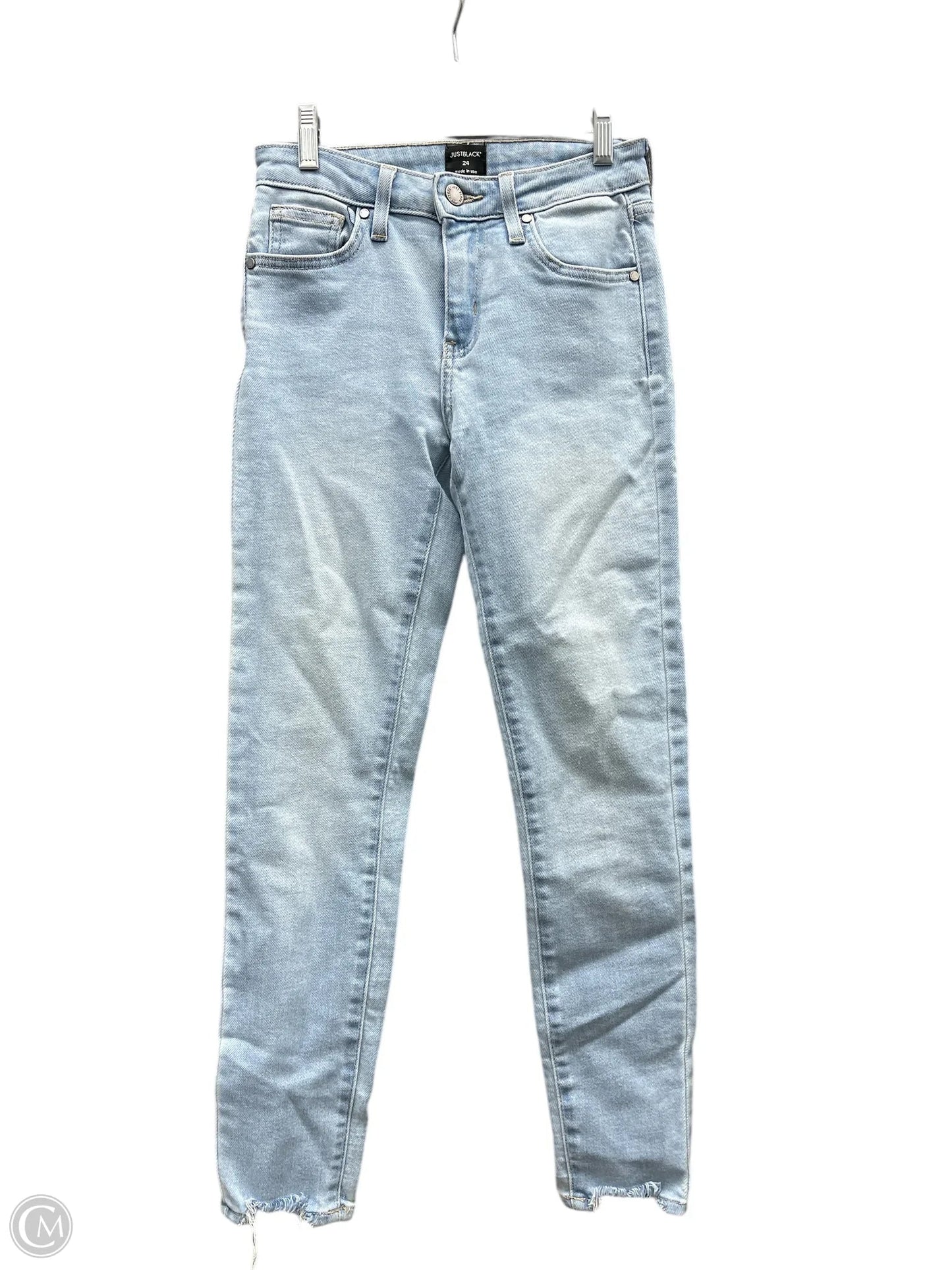 Jeans Skinny By Just Black In Blue Denim, Size: 24