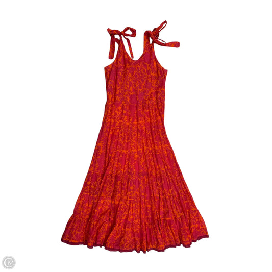 Dress Casual Maxi By Free People In Orange & Pink, Size: L