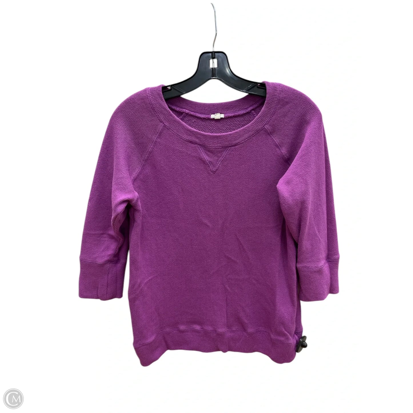 Top 3/4 Sleeve By J. Crew In Purple, Size: Xs