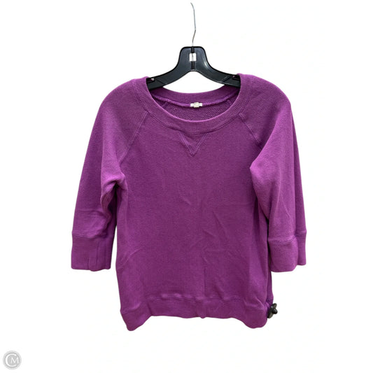 Top 3/4 Sleeve By J. Crew In Purple, Size: Xs