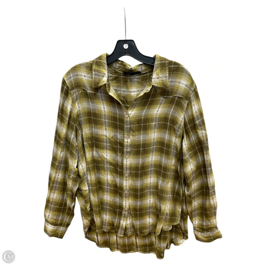 Top Long Sleeve By Jane And Delancey In Yellow, Size: L