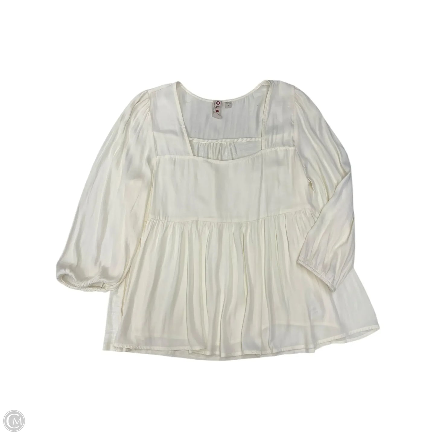 Top 3/4 Sleeve By Dolan Left Coast In Ivory, Size: M