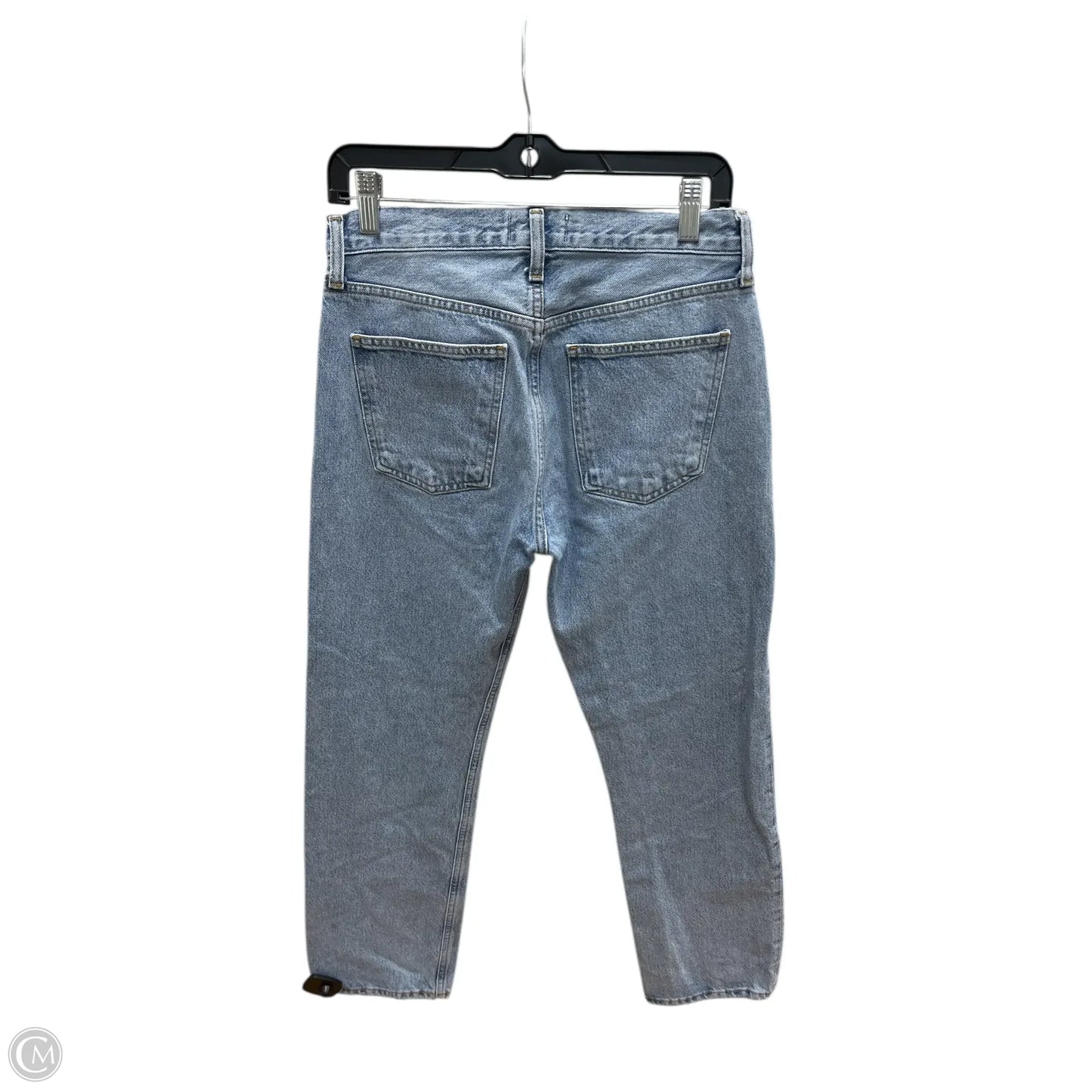 Jeans Straight By Agolde In Blue Denim, Size: 4