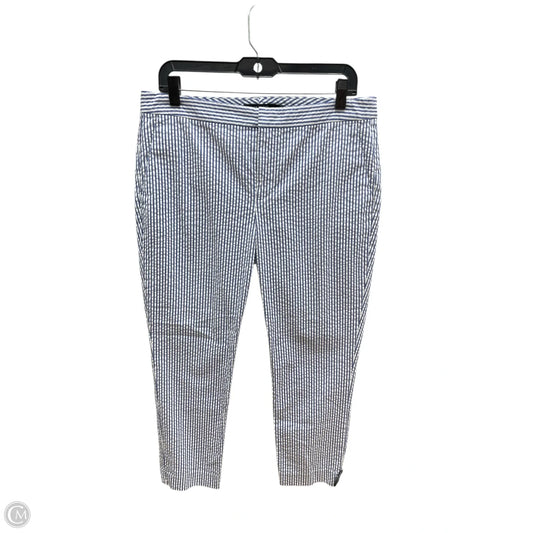 Pants Cropped By Ralph Lauren In Blue & White, Size: 10