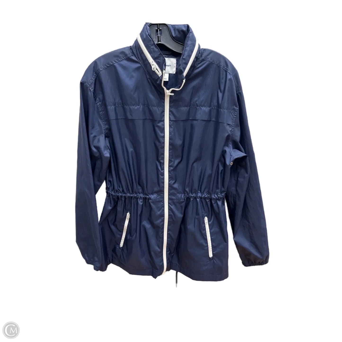 Jacket Windbreaker By Old Navy In Blue, Size: L