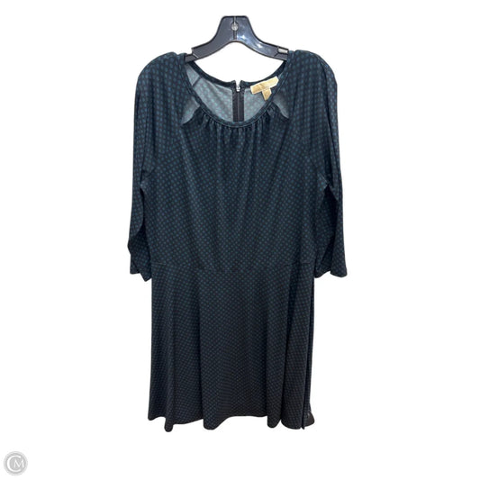 Dress Casual Midi By Michael By Michael Kors In Black & Blue, Size: 1x