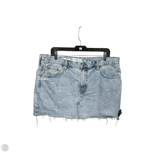 Skirt Mini & Short By Mng In Blue Denim, Size: 2x