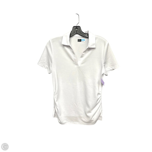 Athletic Top Short Sleeve By Clothes Mentor In White, Size: M