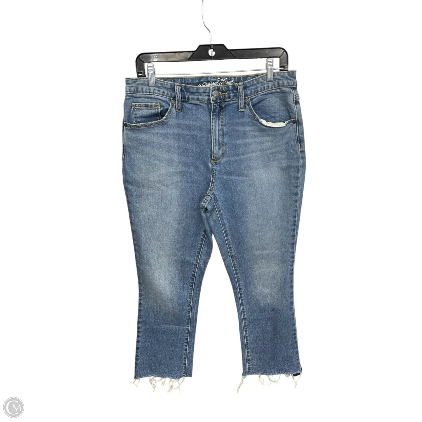 Jeans Cropped By Universal Thread In Blue Denim, Size: 10