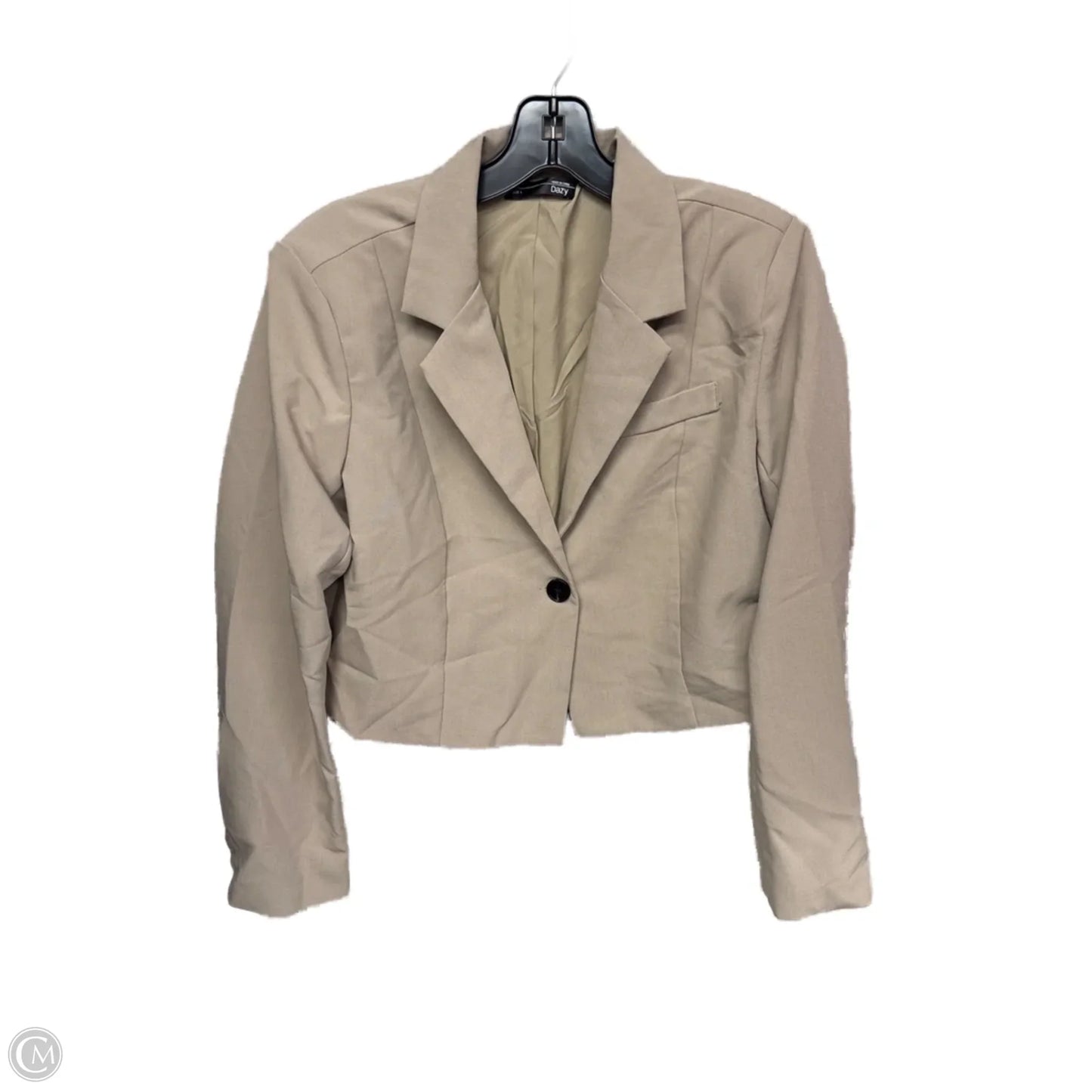 Blazer By Clothes Mentor In Cream, Size: L