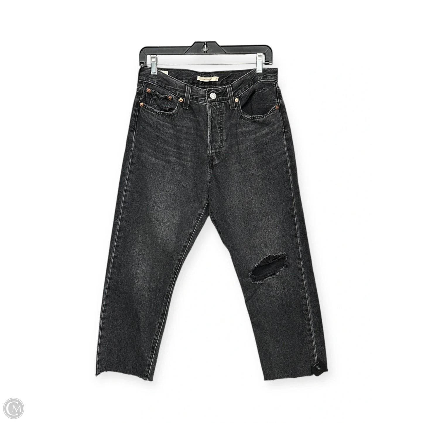 Jeans Cropped By Levis In Black, Size: 30