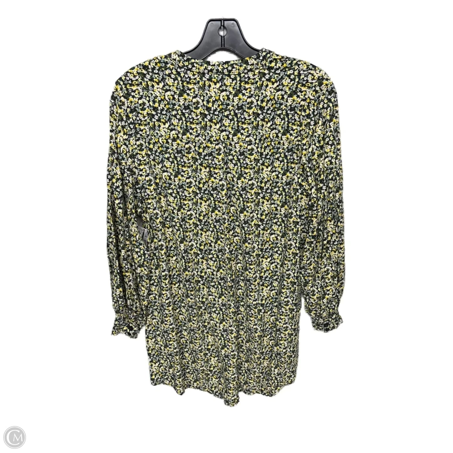 Top Long Sleeve By H&m In Green & Yellow, Size: Xs