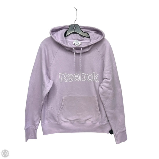 Athletic Sweatshirt Hoodie By Reebok In Purple, Size: Xl