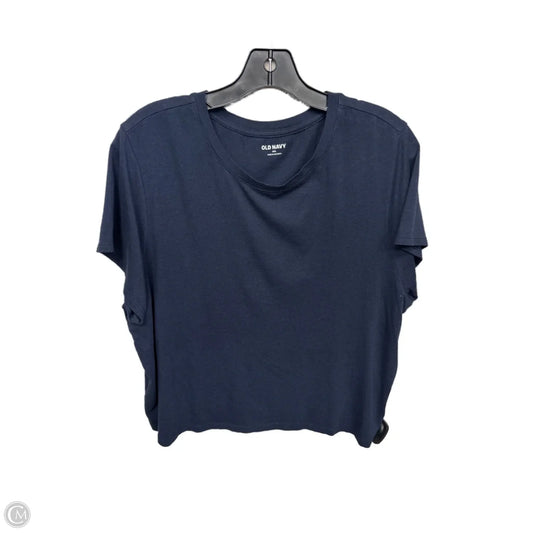 Top Short Sleeve Basic By Old Navy In Navy, Size: 2x