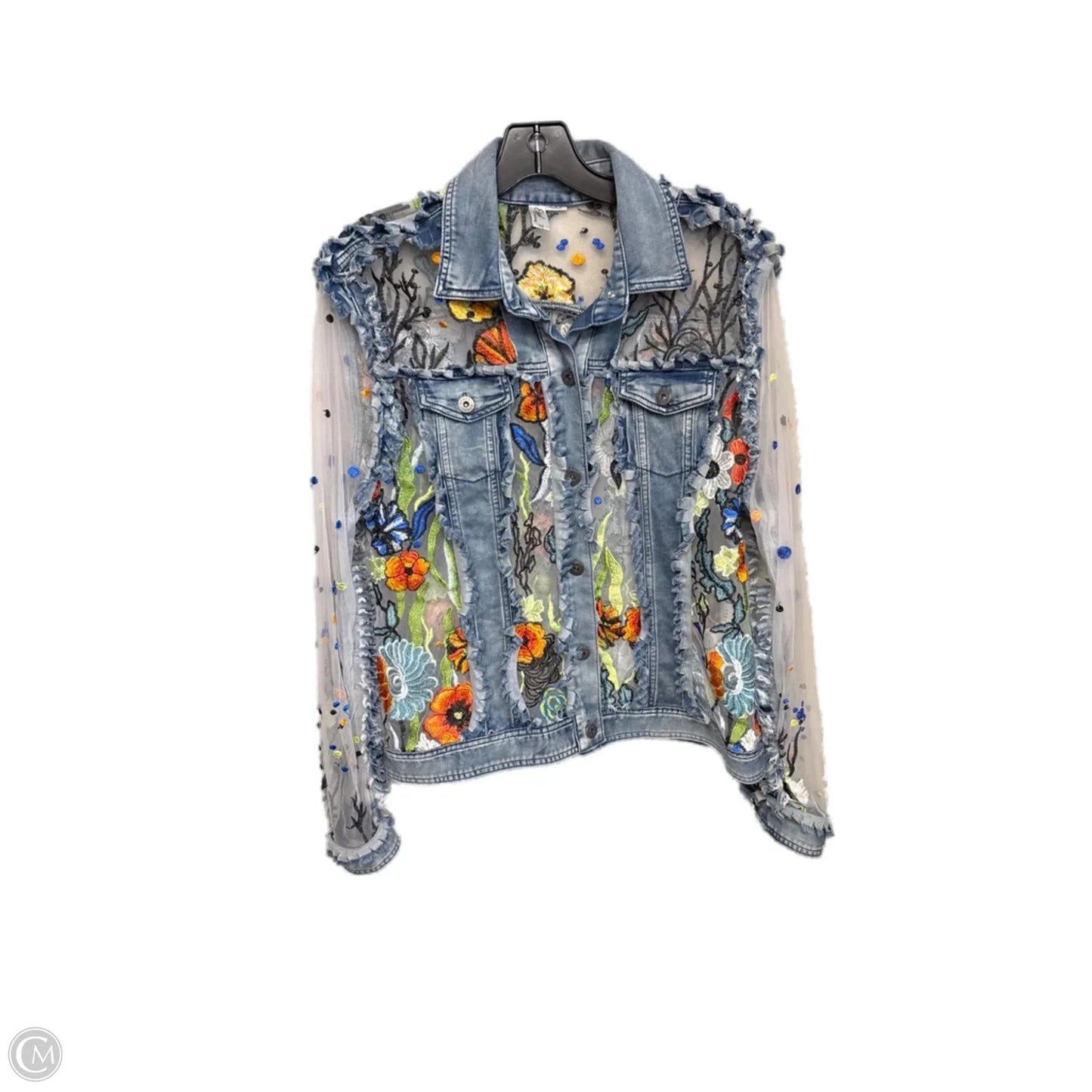 Jacket Denim By Clothes Mentor In Blue, Size: M