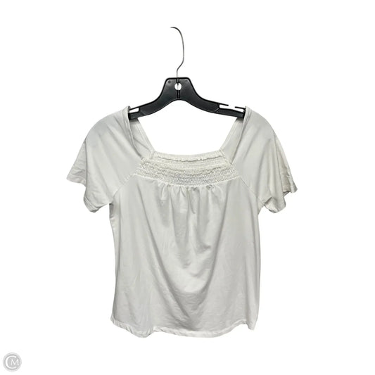 Top Short Sleeve By Lands End In White, Size: Xs
