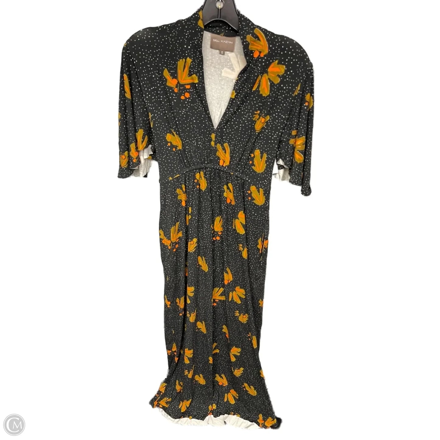 Dress Casual Maxi By Clothes Mentor In Black & Orange, Size: S