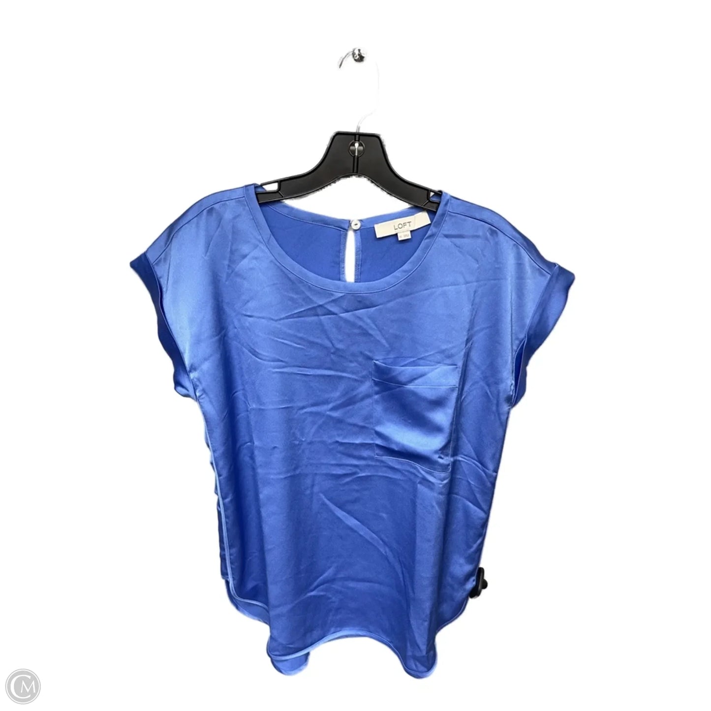 Top Short Sleeve By Loft In Blue, Size: Xs