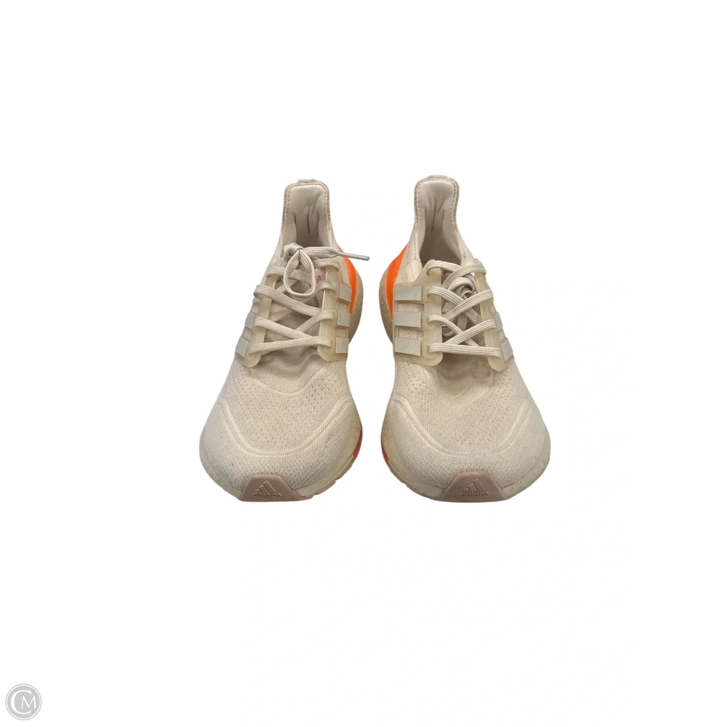 Shoes Sneakers By Adidas In Cream & Orange, Size: 10