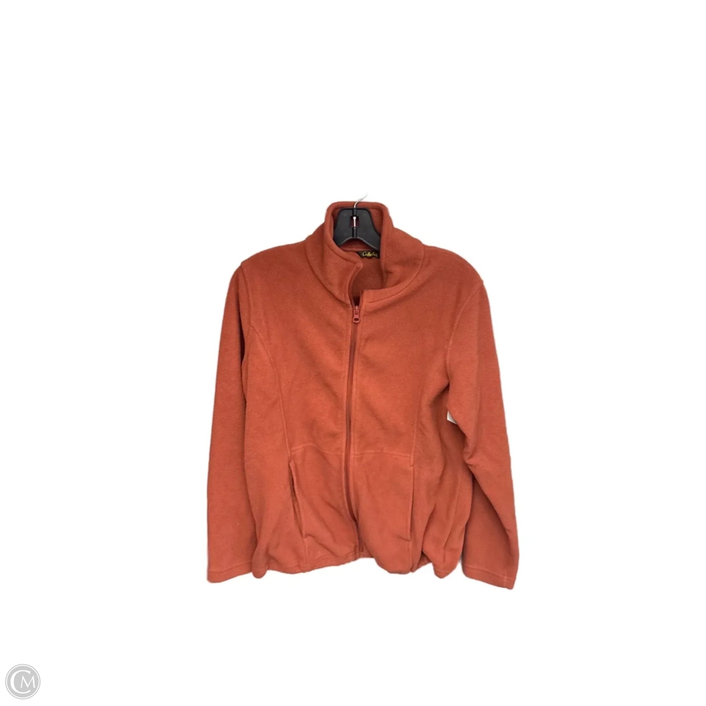 Jacket Fleece By Cabelas In Orange, Size: S