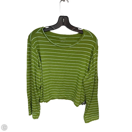 Top Long Sleeve By Anthropologie In Green, Size: L