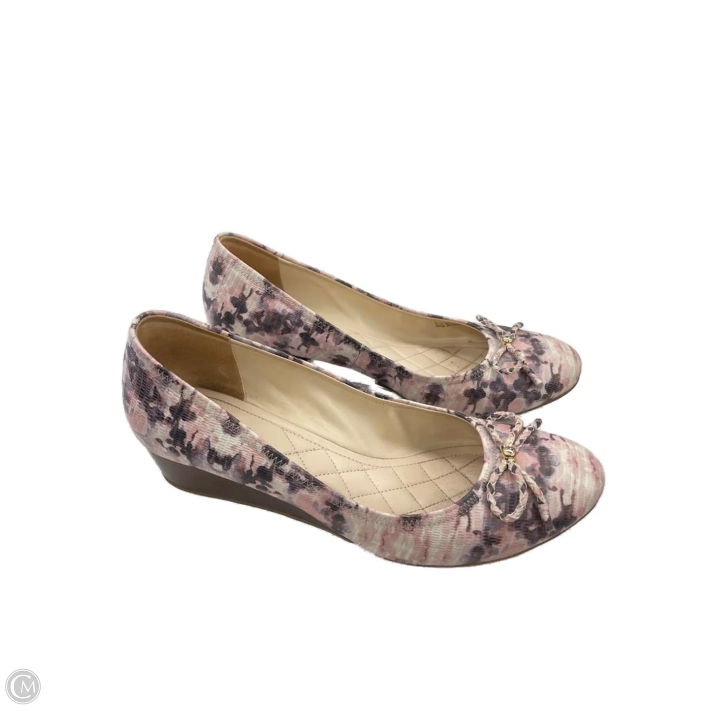 Shoes Heels Wedge By Cole-haan In Brown & Pink, Size: 10