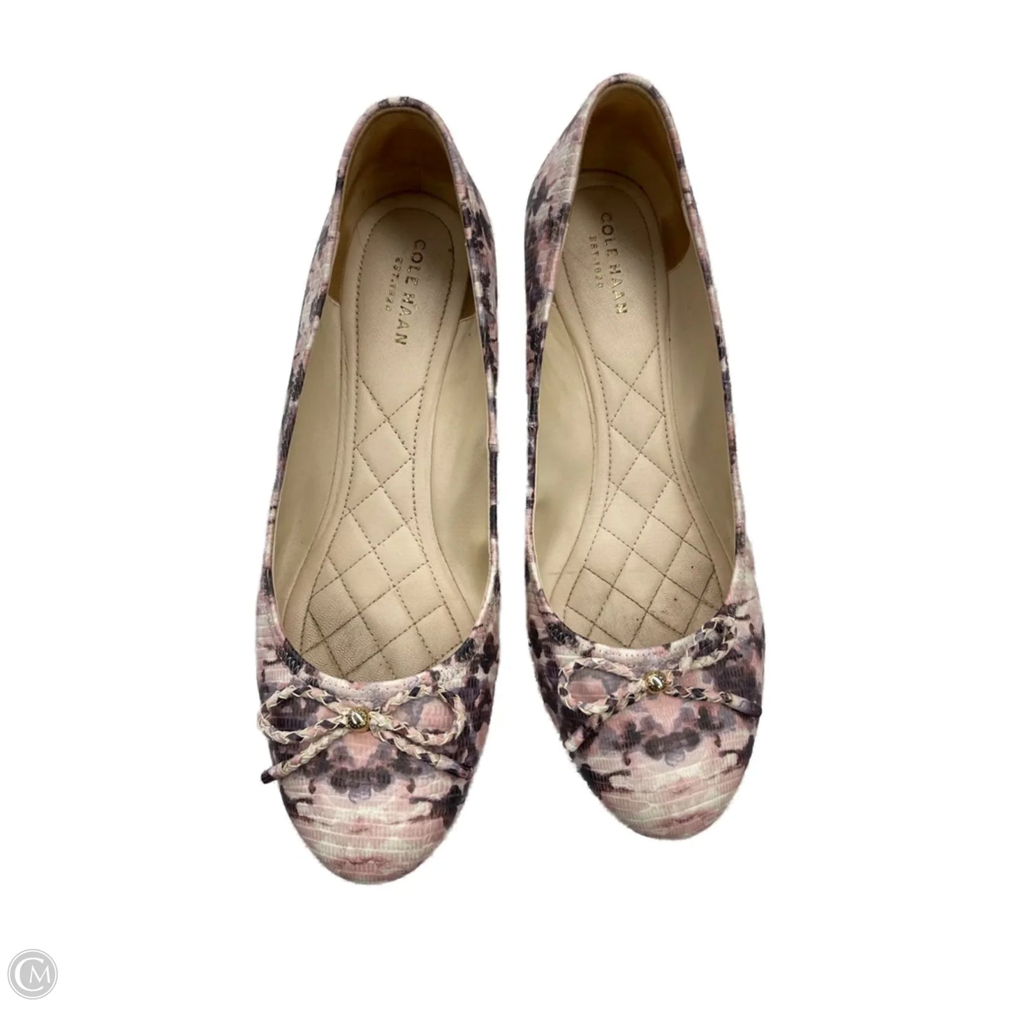 Shoes Heels Wedge By Cole-haan In Brown & Pink, Size: 10