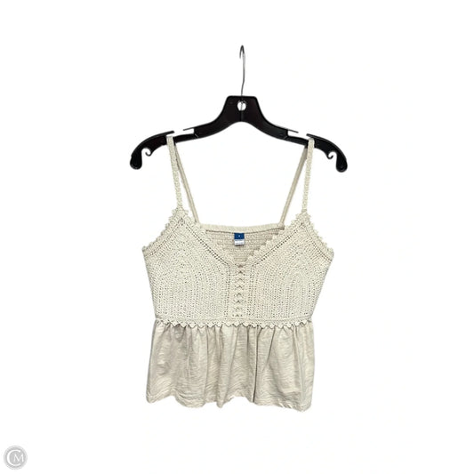 Top Sleeveless By Old Navy In Cream, Size: S