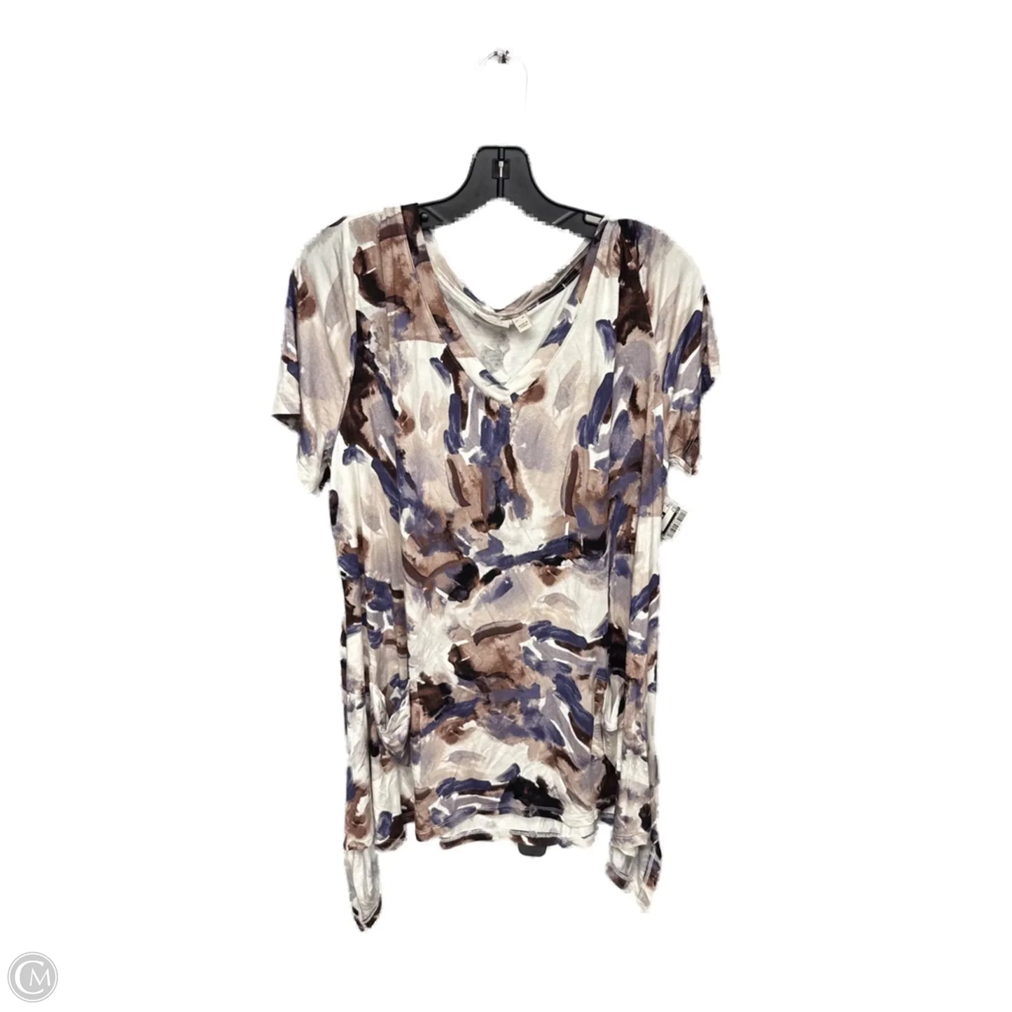 Top Short Sleeve By Logo In Purple, Size: Xl