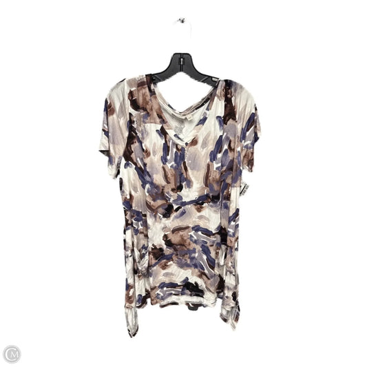 Top Short Sleeve By Logo In Purple, Size: Xl