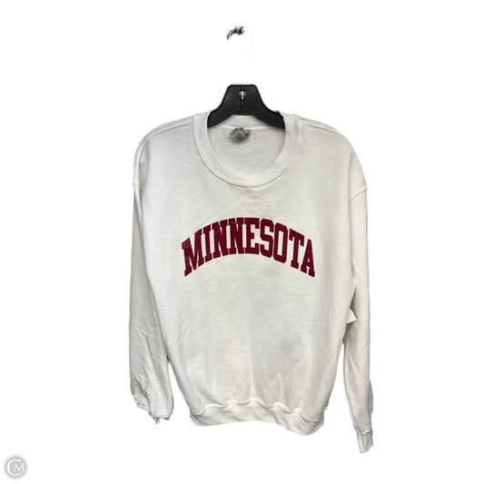 Athletic Sweatshirt Crewneck By Clothes Mentor In White, Size: M