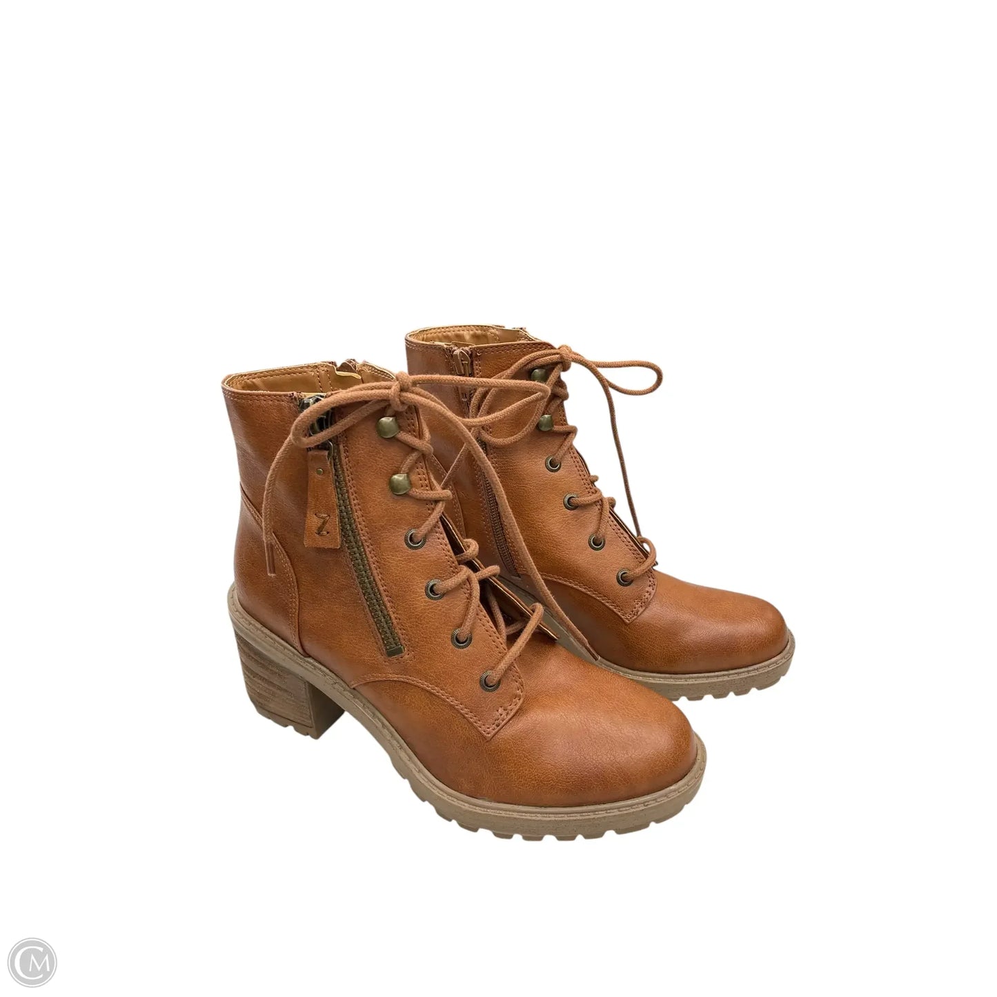Boots Combat By Zodiac In Brown, Size: 8.5