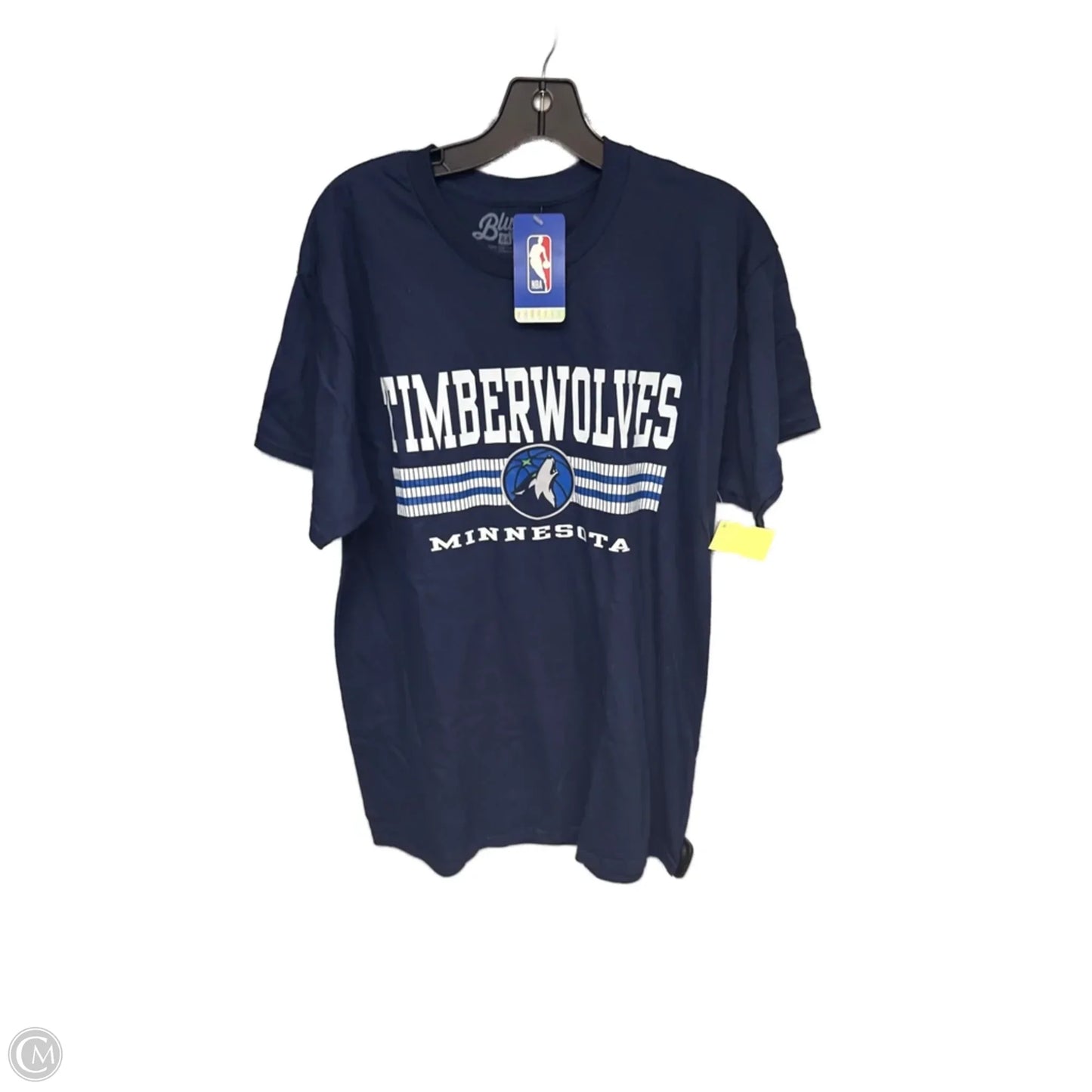 Athletic Top Short Sleeve By Clothes Mentor In Navy, Size: L